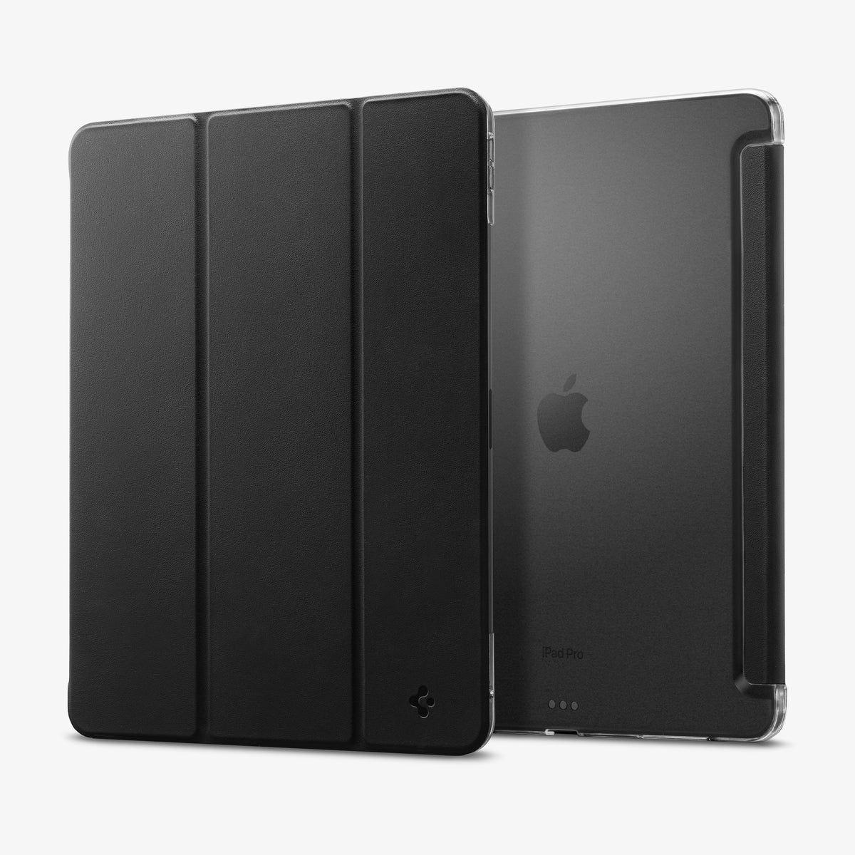ACS09439 - iPad Pro 13-inch (2024) Case Liquid Air Folio in Black showing the front and back