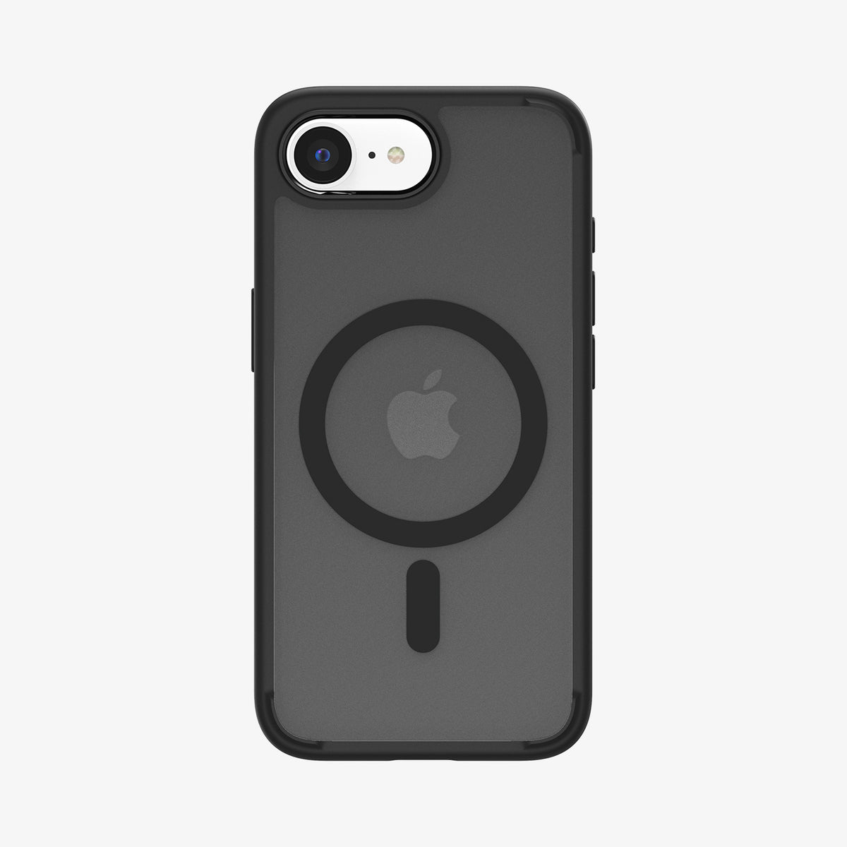 ACS09144 - iPhone 16e Case Ultra Hybrid (MagFit) in Frost Black showing the back