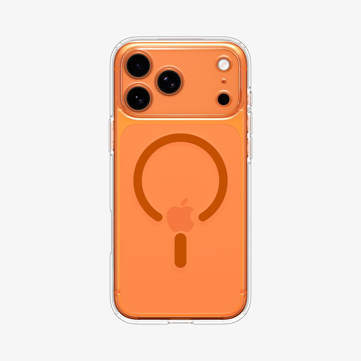 ACS11110 -  iPhone 18 Pro / iPhone 17 Pro Ultra Hybrid (MagFit) in Clear Orange showing the back