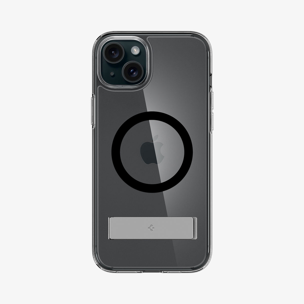 ACS06808 - iPhone 15 Case Ultra Hybrid S (MagFit) in black showing the back
