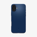 ACS08187 - iPhone 16 Case Thin Fit (MagFit) in Navy Blue showing the back