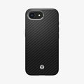 ACS09153 - iPhone 16e Case Enzo Aramid in Matte Black showing the back