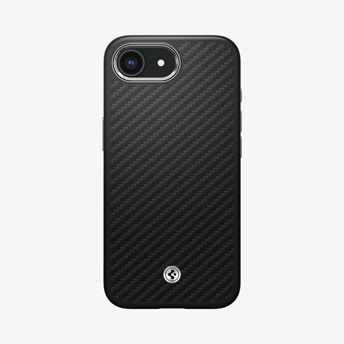 ACS09153 - iPhone 16e Case Enzo Aramid in Matte Black showing the back