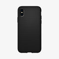 057CS22123  - iPhone XS Case Liquid Air in  Matte Black showing the back