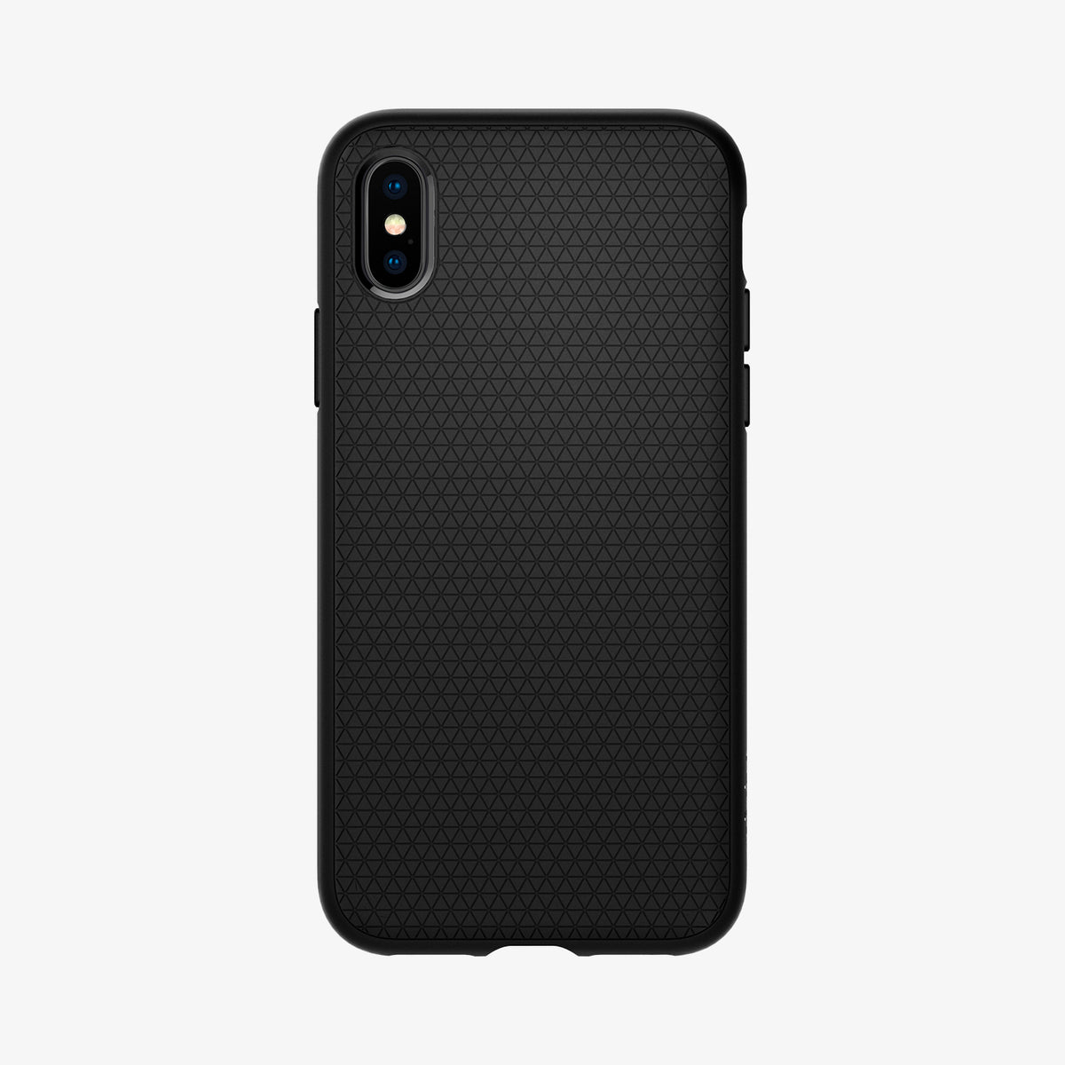 057CS22123  - iPhone XS Case Liquid Air in  Matte Black showing the back