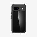 ACS07262 - Pixel 8a Case Ultra Hybrid in Matte Black showing the back