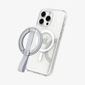 AMP10193 - O-Mag Magnetic Phone Holder (MagFit) | OM103 in Silver showing the front hovering above the device