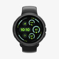 ACS09483 - Pixel Watch 4 (41mm) Case Liquid Air in black showing the front