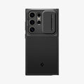 ACS07313 - Galaxy S24 Ultra Case Optik Armor in Black showing the back