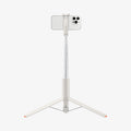 AMP09337 - Tripod Selfie Stick S541W in Dune Beige showing the back of the device attached to the tripod