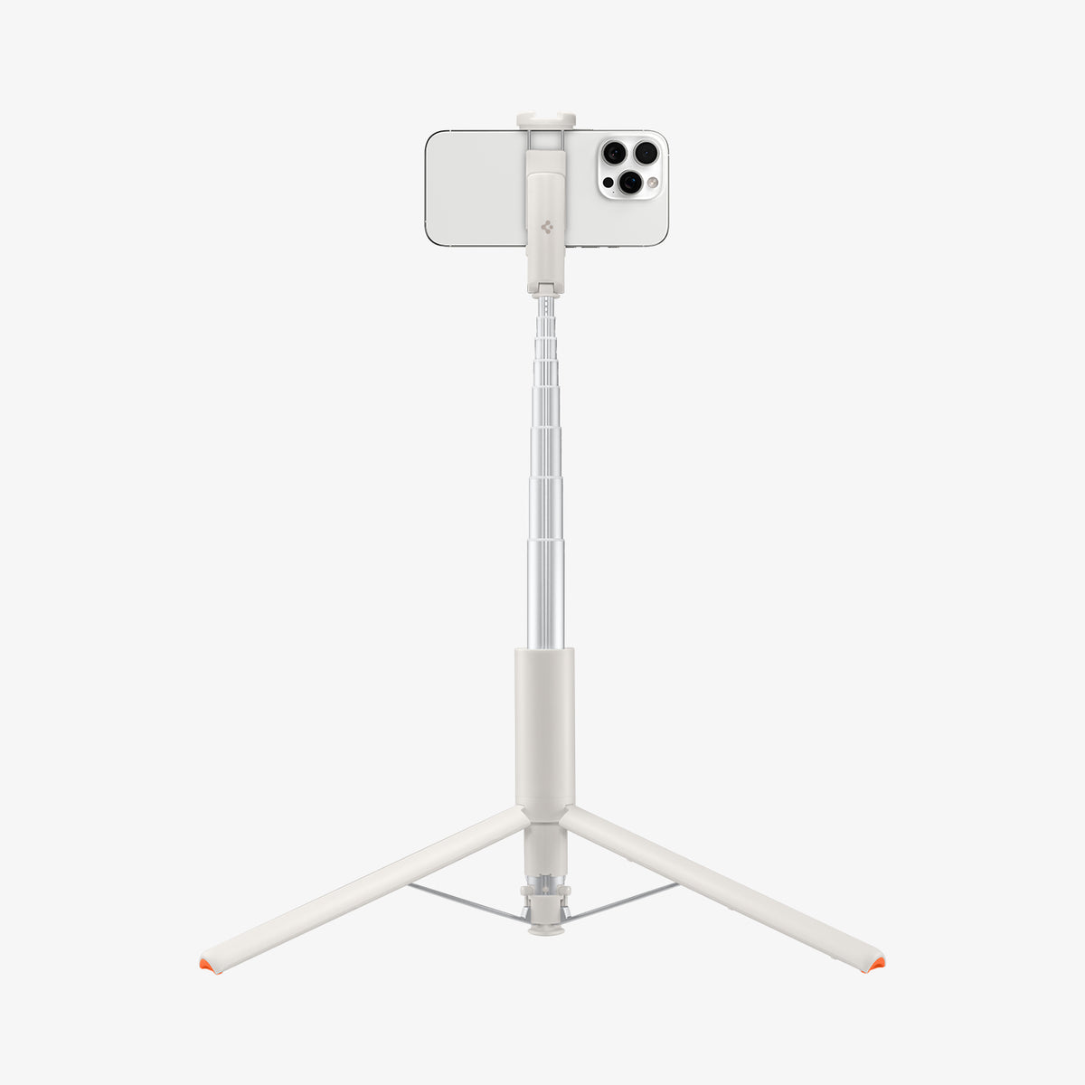 AMP09337 - Tripod Selfie Stick S541W in Dune Beige showing the back of the device attached to the tripod