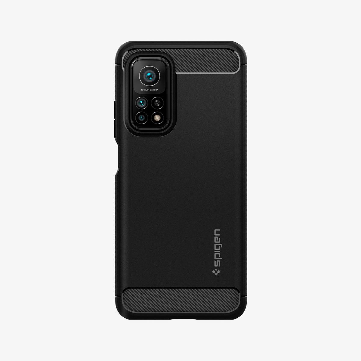 ACS02161  - Xiaomi Mi 10T Pro Case Rugged Armor in  Matte Black showing the back