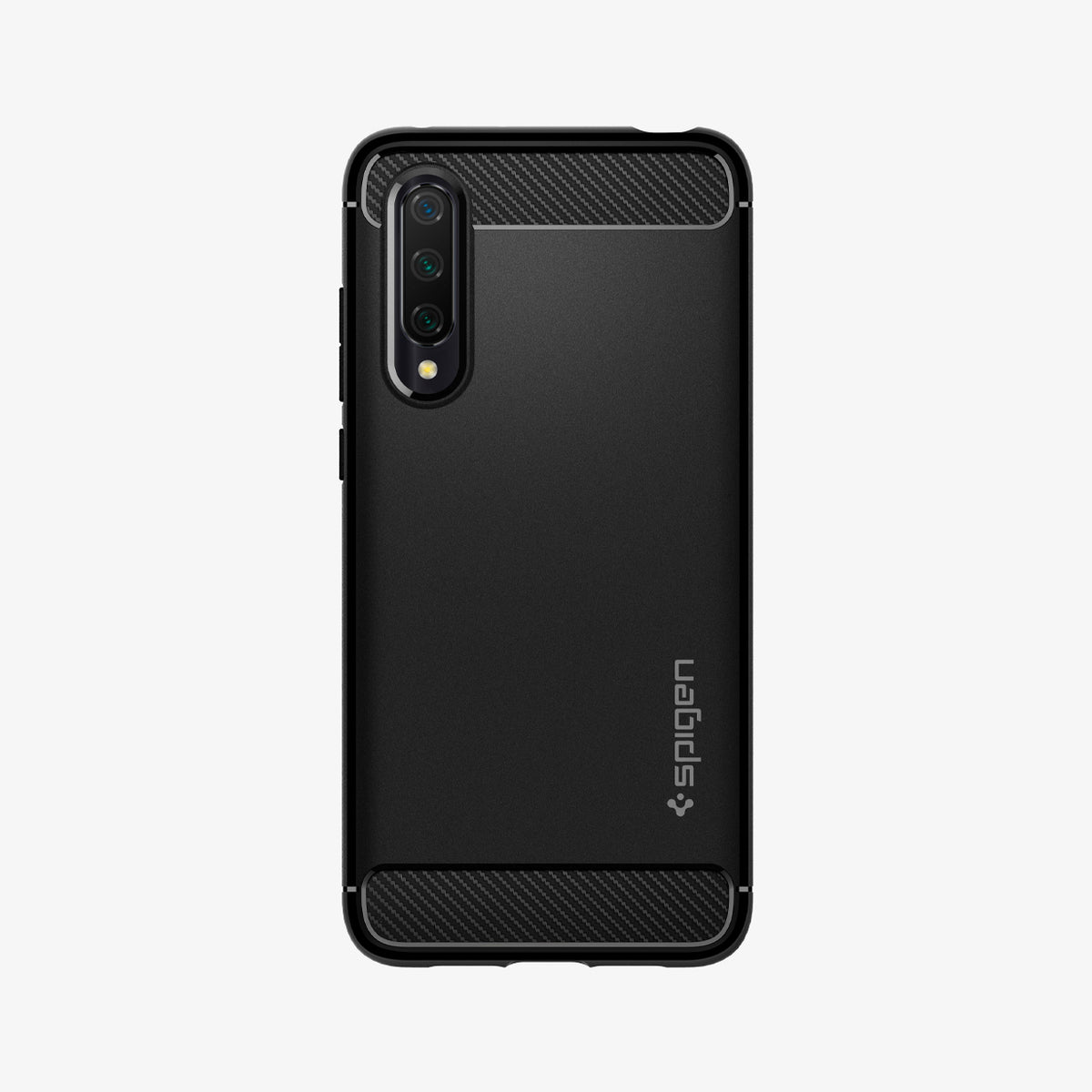 S52CS26400  - Xiaomi Mi 9 Lite Case Rugged Armor in  Matte Black showing the back