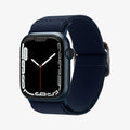 AMP02291 - Apple Watch Series (Apple Watch (41mm)/Apple Watch (38mm)) Watch Band Lite Fit in navy showing the front and inside of band