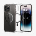 ACS04827 - iPhone 14 Pro Max Case Ultra Hybrid (MagFit) in carbon fiber showing the back, inside and front