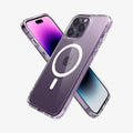 ACS04825 - iPhone 14 Pro Max Case Ultra Hybrid (MagFit) in white showing the back, sides and front