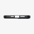 ACS04917 - iPhone 14 Plus Case Tough Armor (MagFit) in navy blue showing the bottom with precise cutouts
