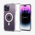 ACS05583 - iPhone 14 Pro Max Case Ultra Hybrid (MagFit) in frost clear showing the back, inside and front