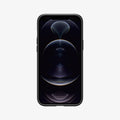 ACS01701 - iPhone 12 Pro / 12 Case Liquid Air in black showing the front