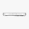 ACS06661 - iPhone 15 Plus Case Ultra Hybrid (MagFit) in black showing the bottom with precise cutouts