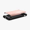 042CS20454 - iPhone 8 Series Slim Armor CS Case in Rose Gold showing the back cover hovering above the back case