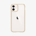 ACS02178 - iPhone 12 Mini Case Ultra Hybrid in sand beige showing the back