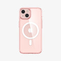 ACS03530 - iPhone 13 Case Ultra Hybrid Mag Safe Compatible in rose crystal showing the back