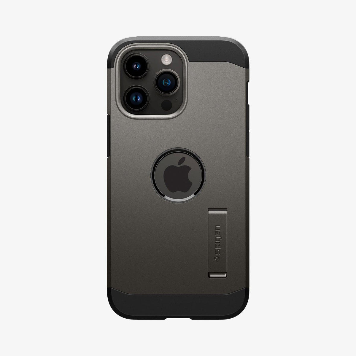 ACS04984 - iPhone 14 Pro Case Tough Armor (MagFit) in gunmetal showing the back