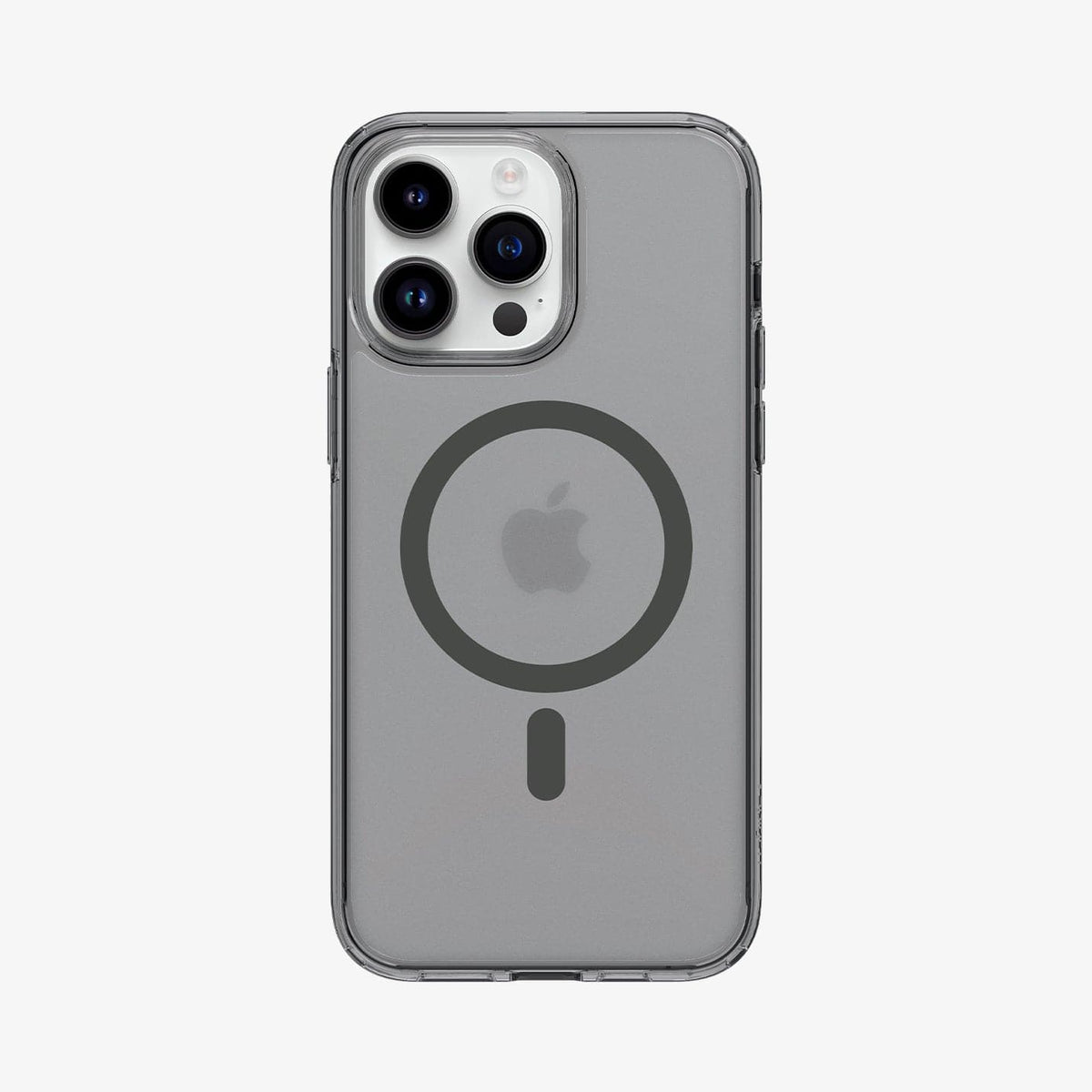 ACS05582 - iPhone 14 Pro Max Case Ultra Hybrid (MagFit) in frost black showing the back