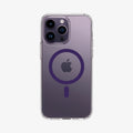 ACS05581 - iPhone 14 Pro Max Case Ultra Hybrid (MagFit) in deep purple showing the back